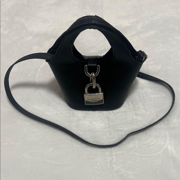 Balenciaga Black Mini Bag with Silver Lock - Picture 6 of 6